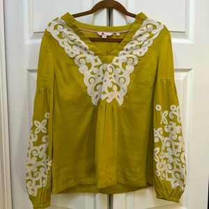 Boden Linen Citrine Blouse size 12